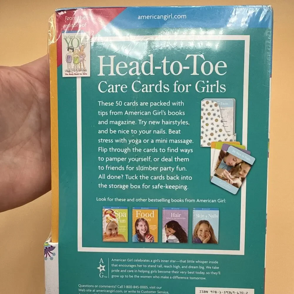 American Girl Head to Toe Care Cards for Girls 50 Ways to Care Book New